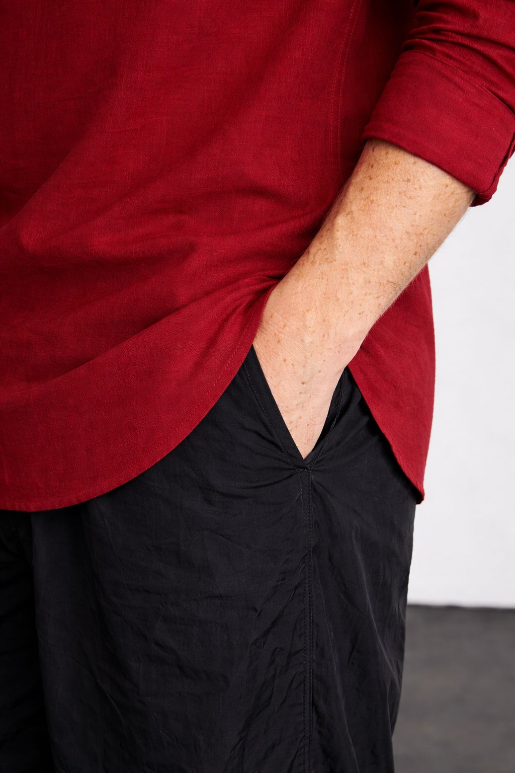 Men’s Full Sleeve Quarter Button Kurta Shirt