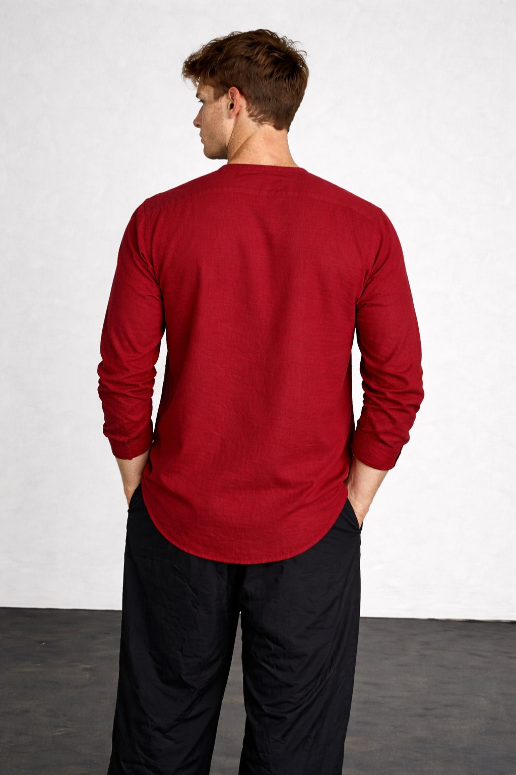 Men’s Full Sleeve Quarter Button Kurta Shirt