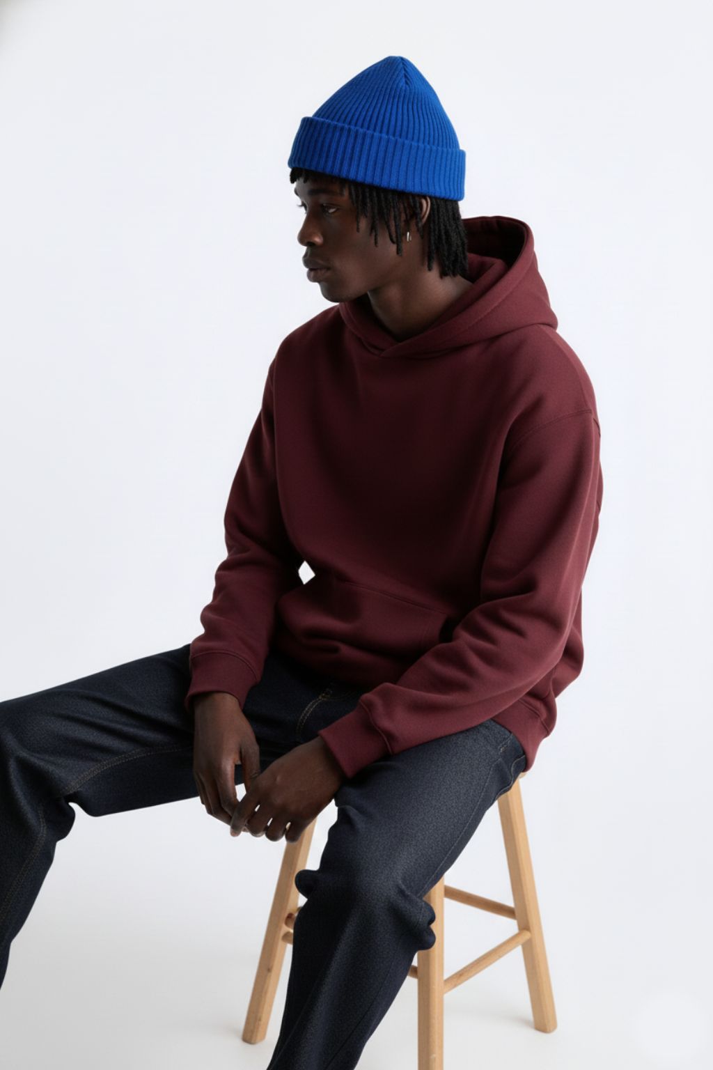 Winter Hoodies for Men - Burgundy