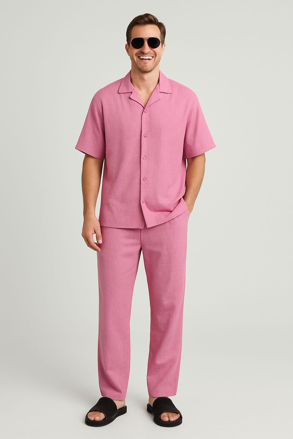 Men’s Oversized Linen Co-Ord Set