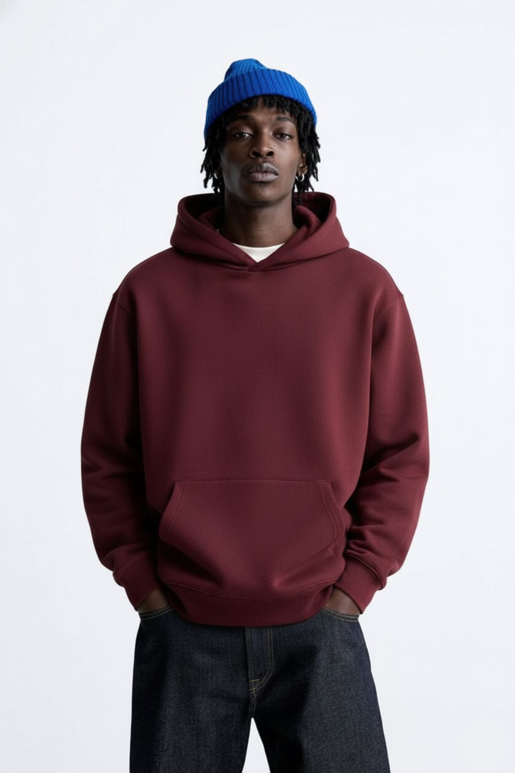 Winter Hoodies for Men - Burgundy