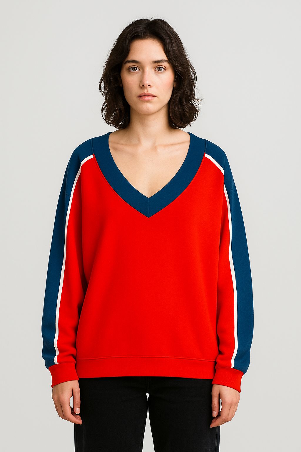 Atharvan Deep Neck Sweatshirt for Women
