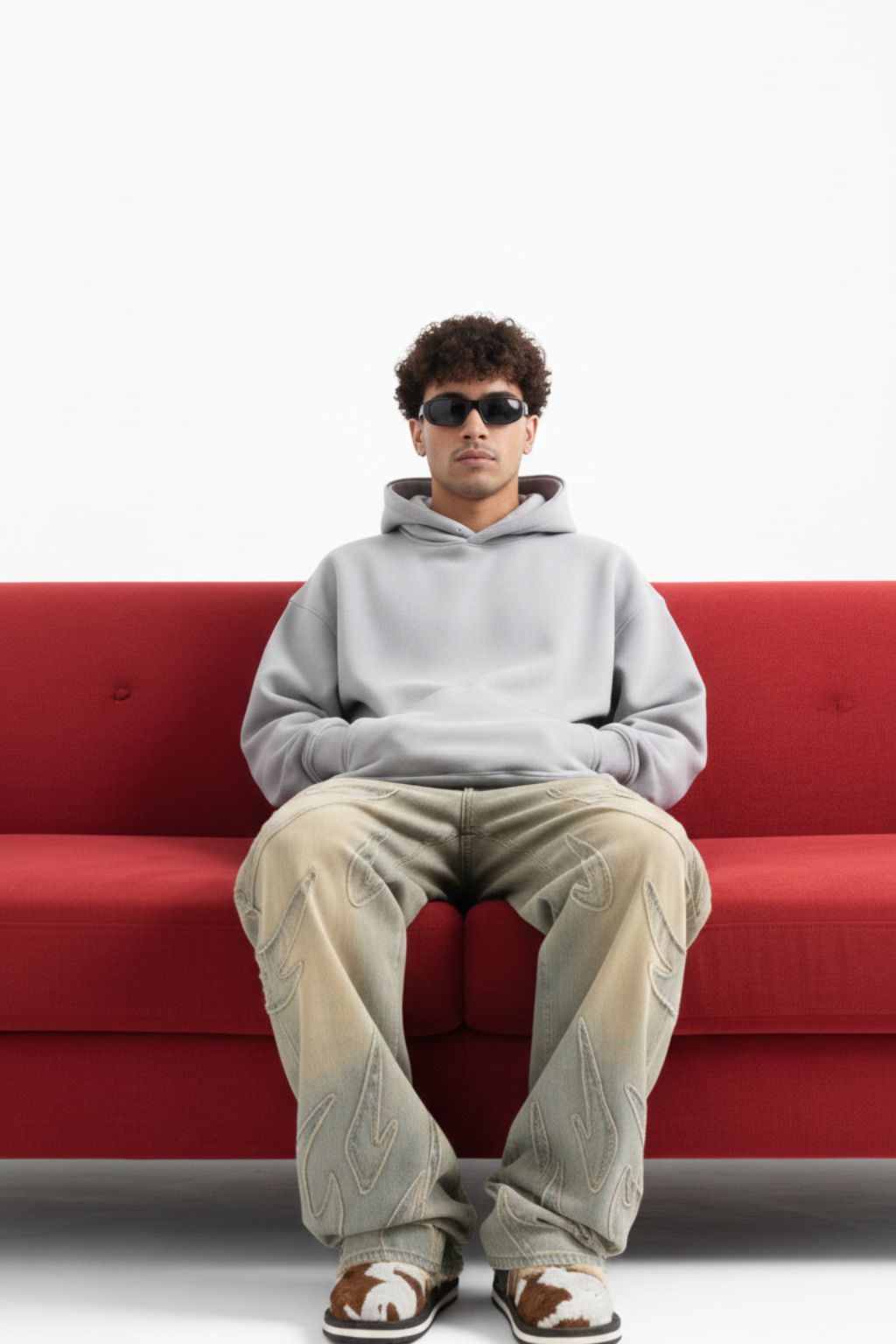 500 GSM Grey Oversized Hoodie