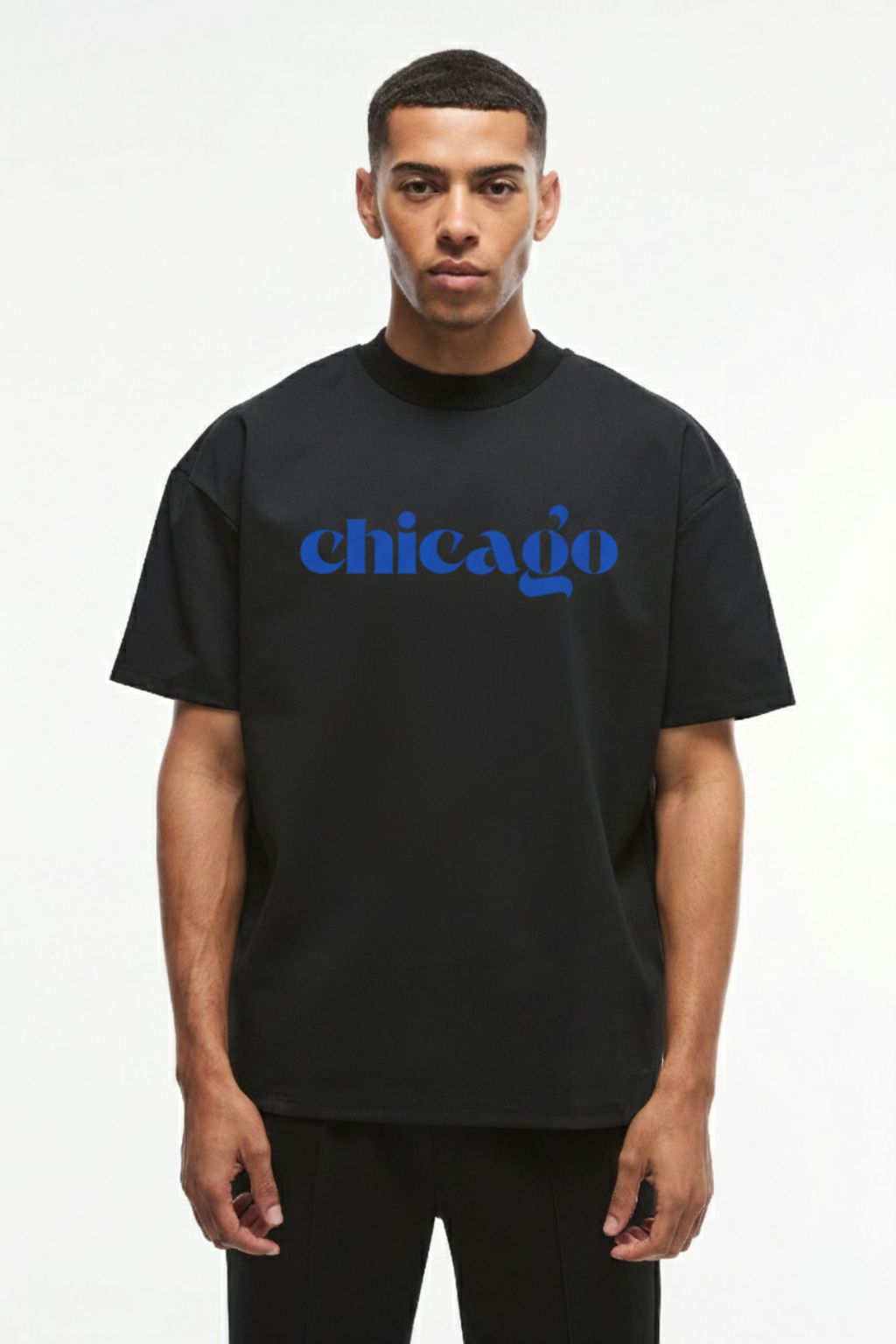 Chicago Black Printed Tshirt