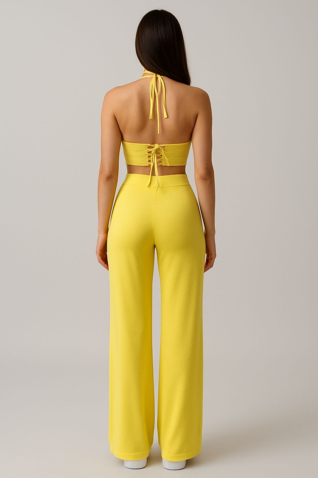 Essential High-Waist Wide-Leg Trousers