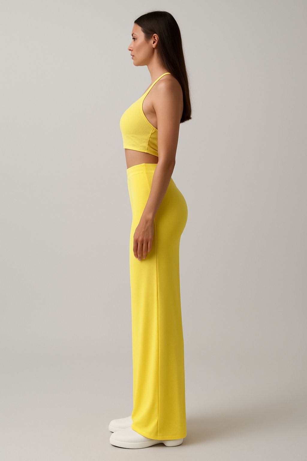 Essential High-Waist Wide-Leg Trousers