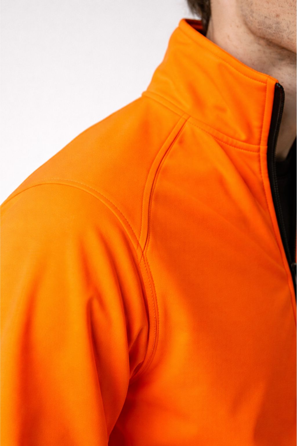 Men’s Performance Zip Jacket – Neon Orange