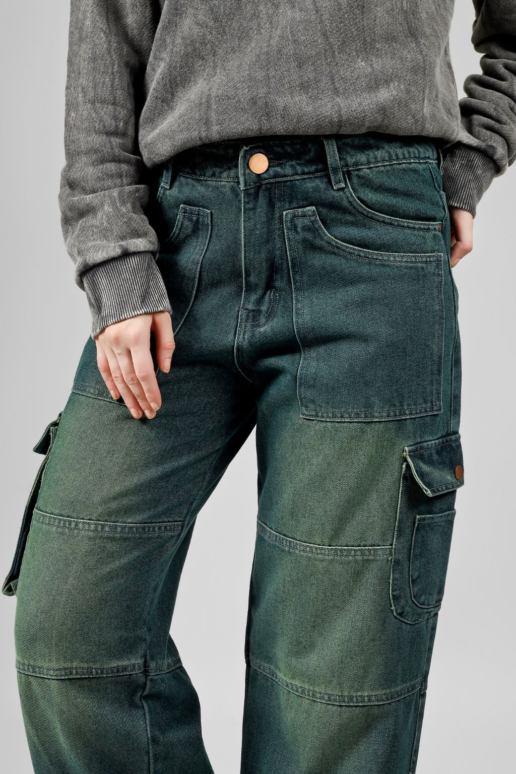 Asgard Denim Cargo Pants for Women