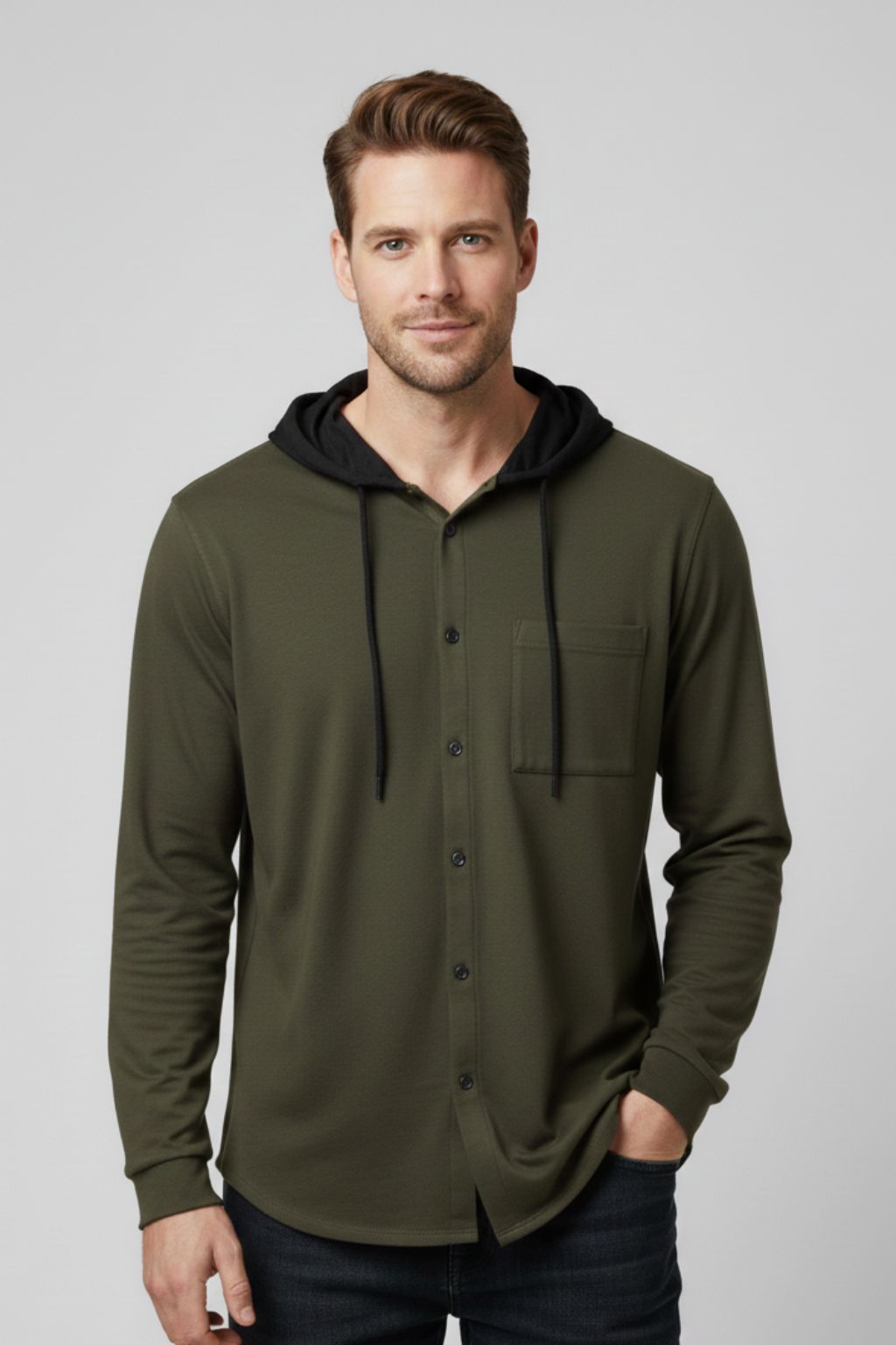 Urban Hybrid Hooded Shirt for Men