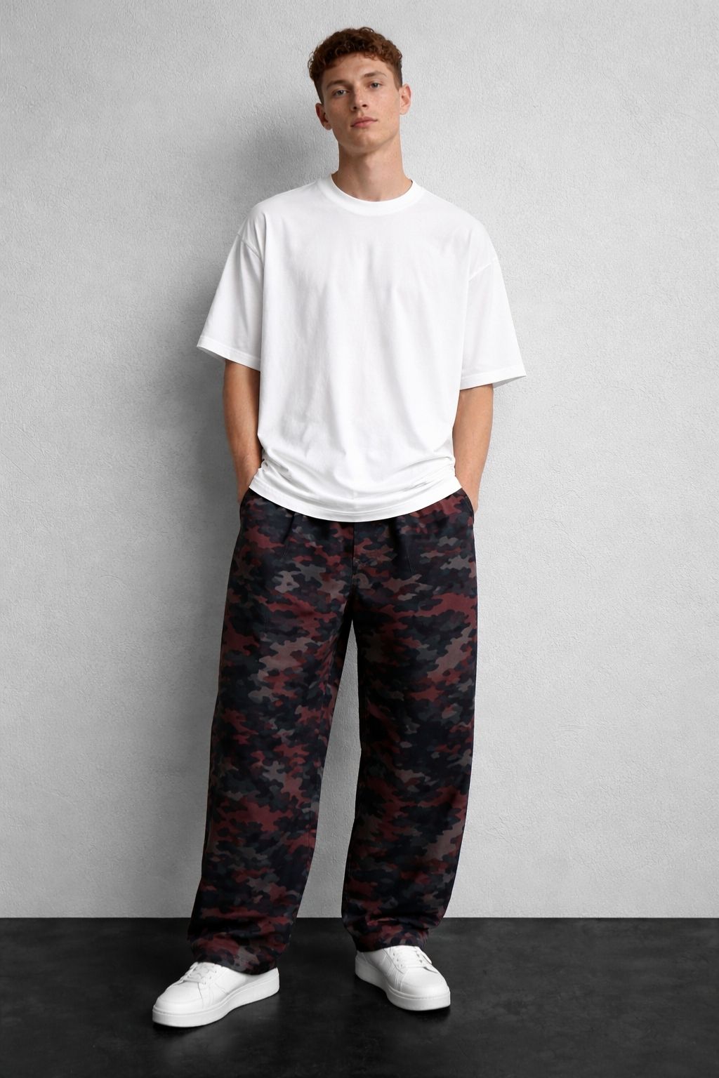 Men’s Loose Fit Heavy Canvas Camouflage Trousers