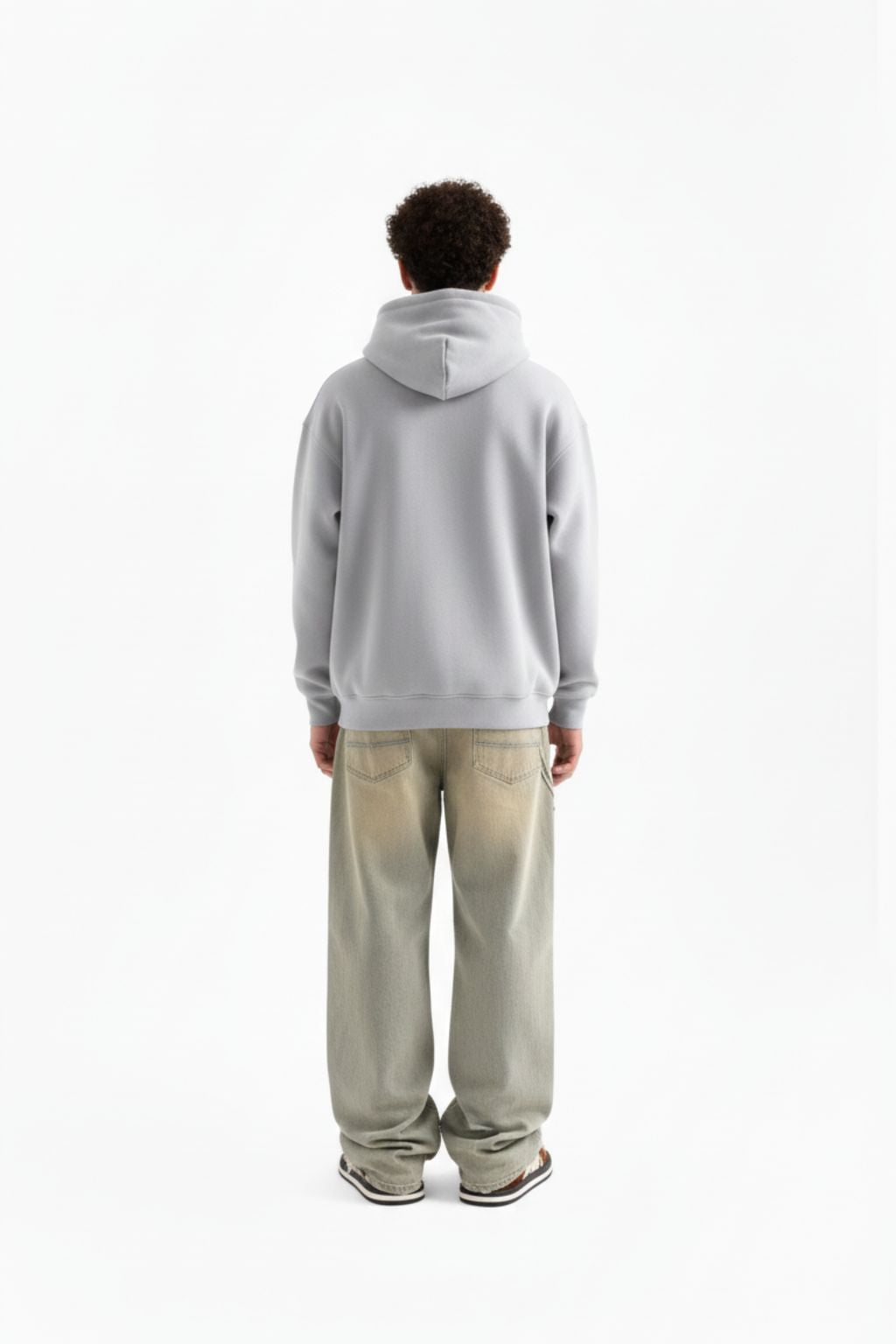 500 GSM Grey Oversized Hoodie