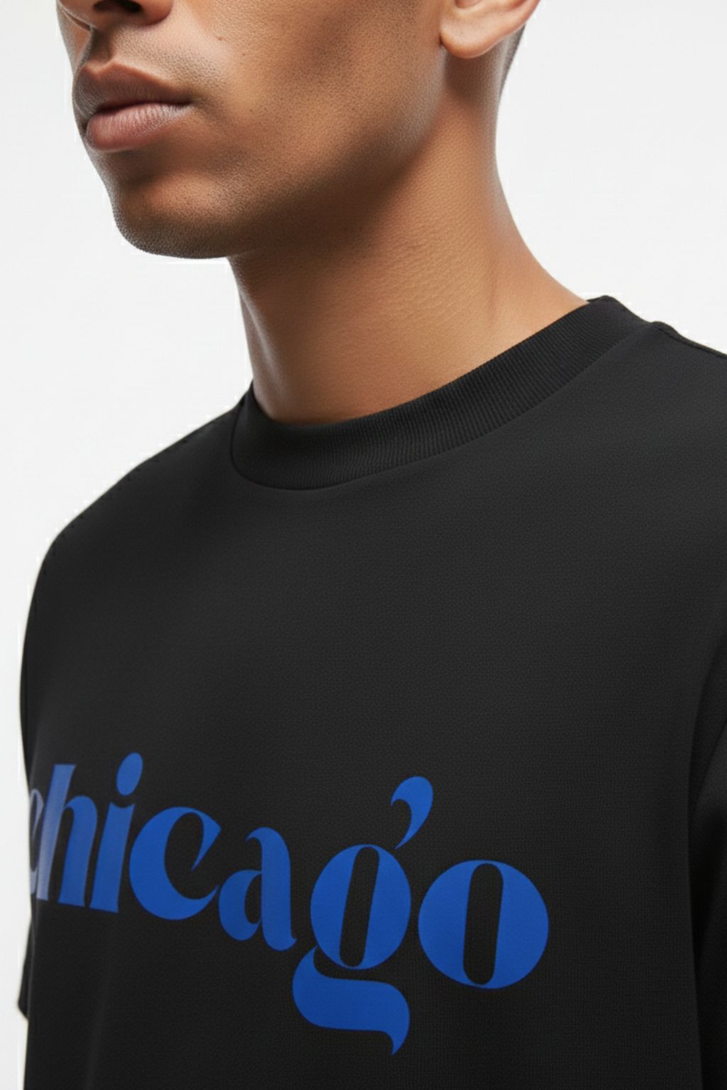 Chicago Black Printed Tshirt
