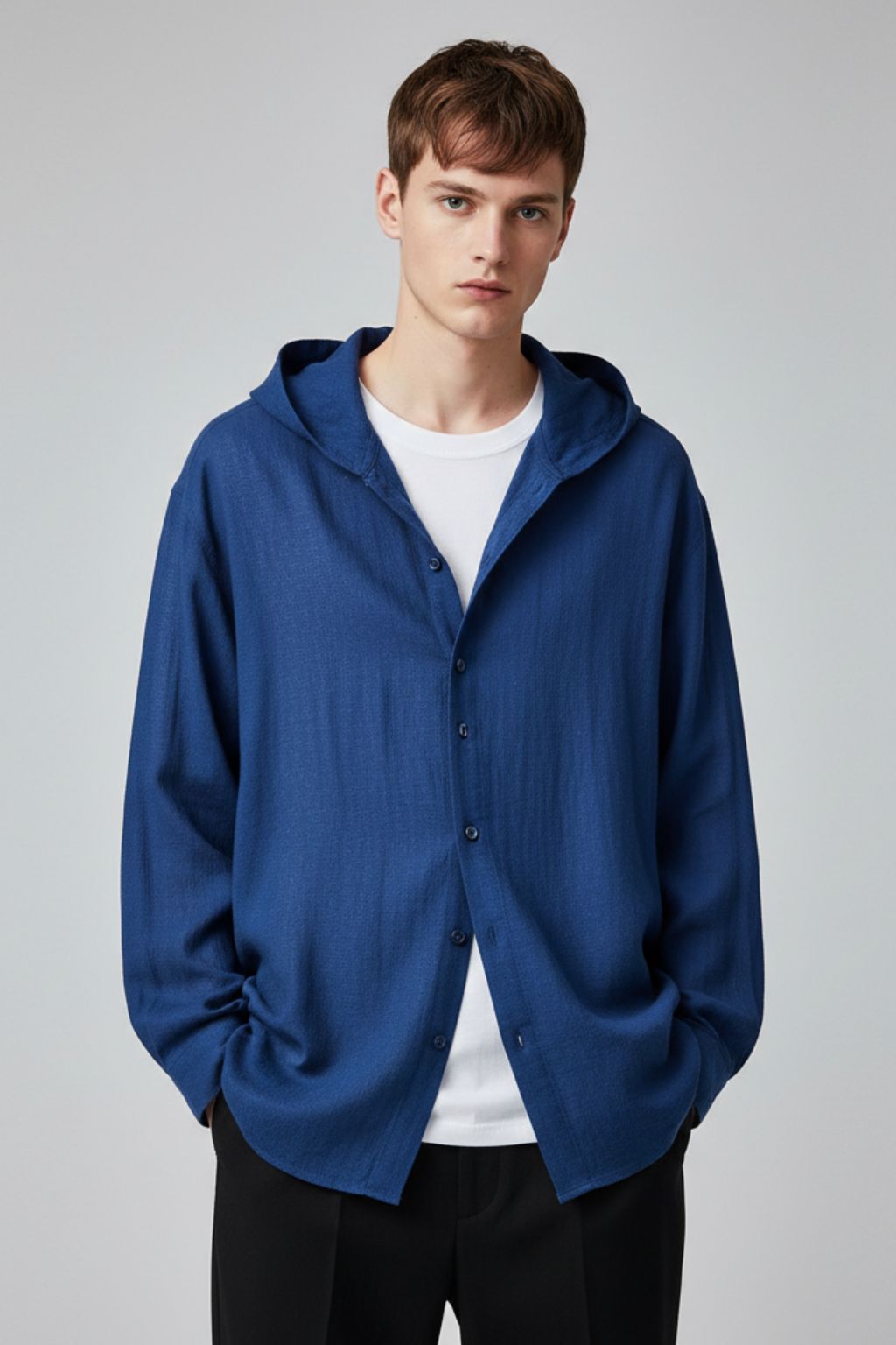 Men's Hooded Shirt Full Sleeve