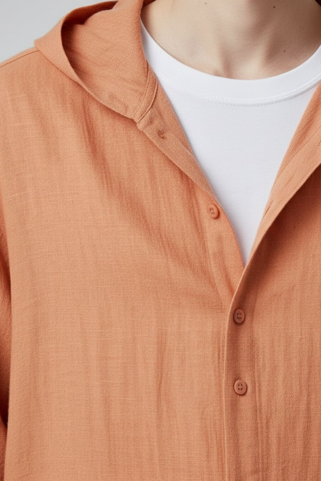 Men's Hooded Shirt Full Sleeve