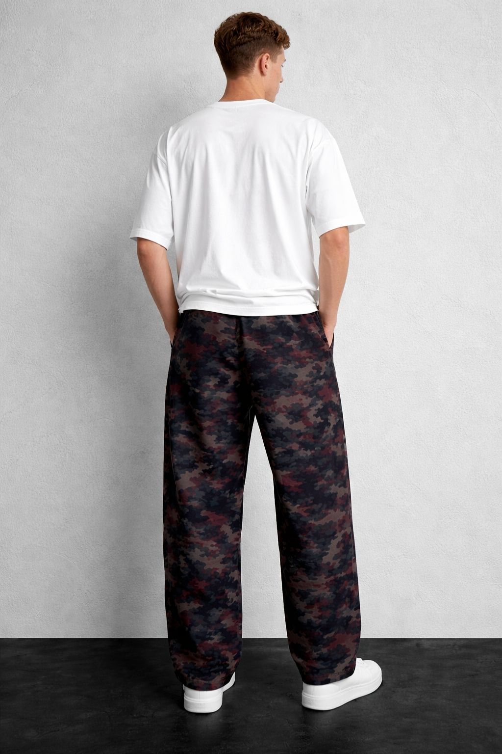 Men’s Loose Fit Heavy Canvas Camouflage Trousers