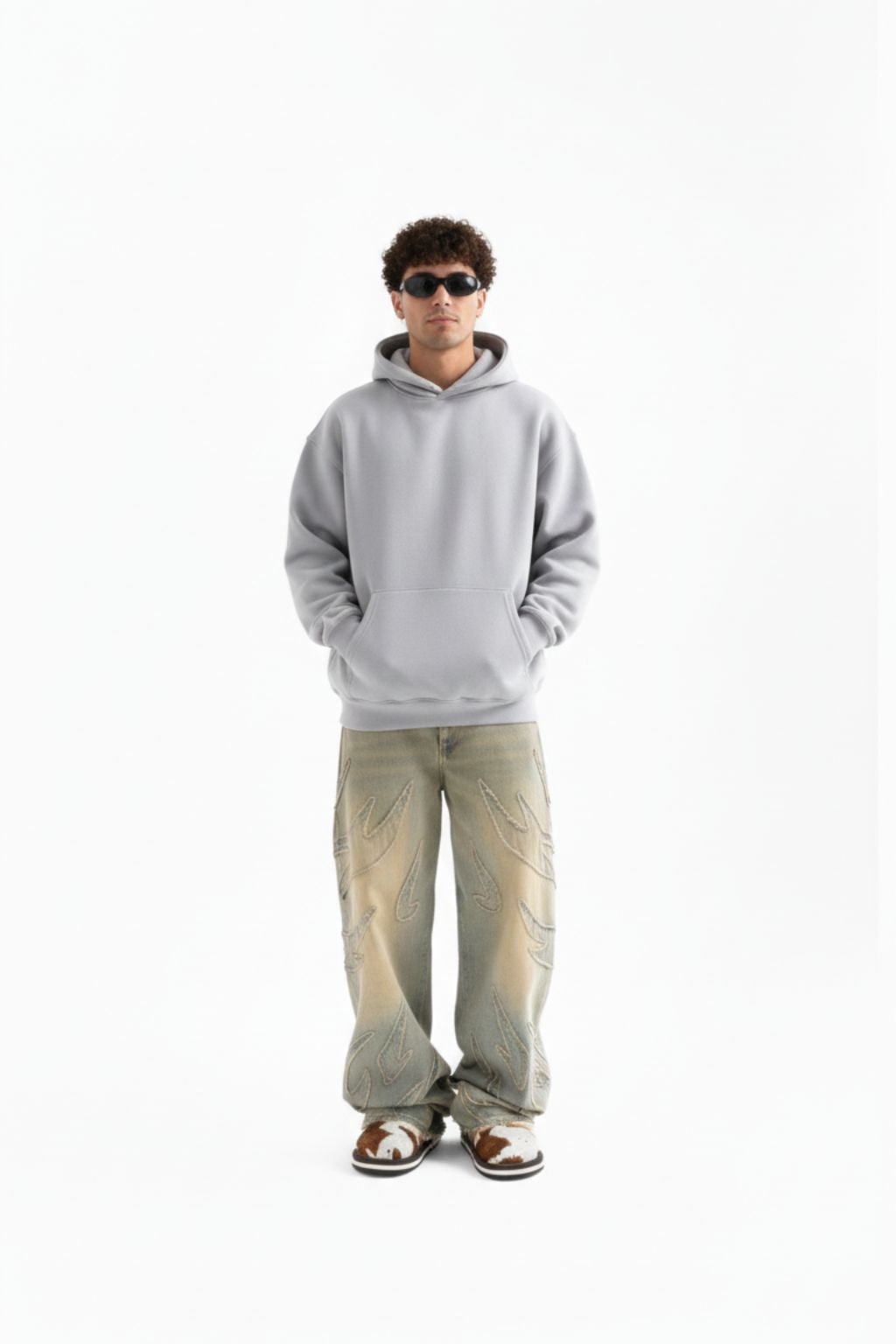 500 GSM Grey Oversized Hoodie