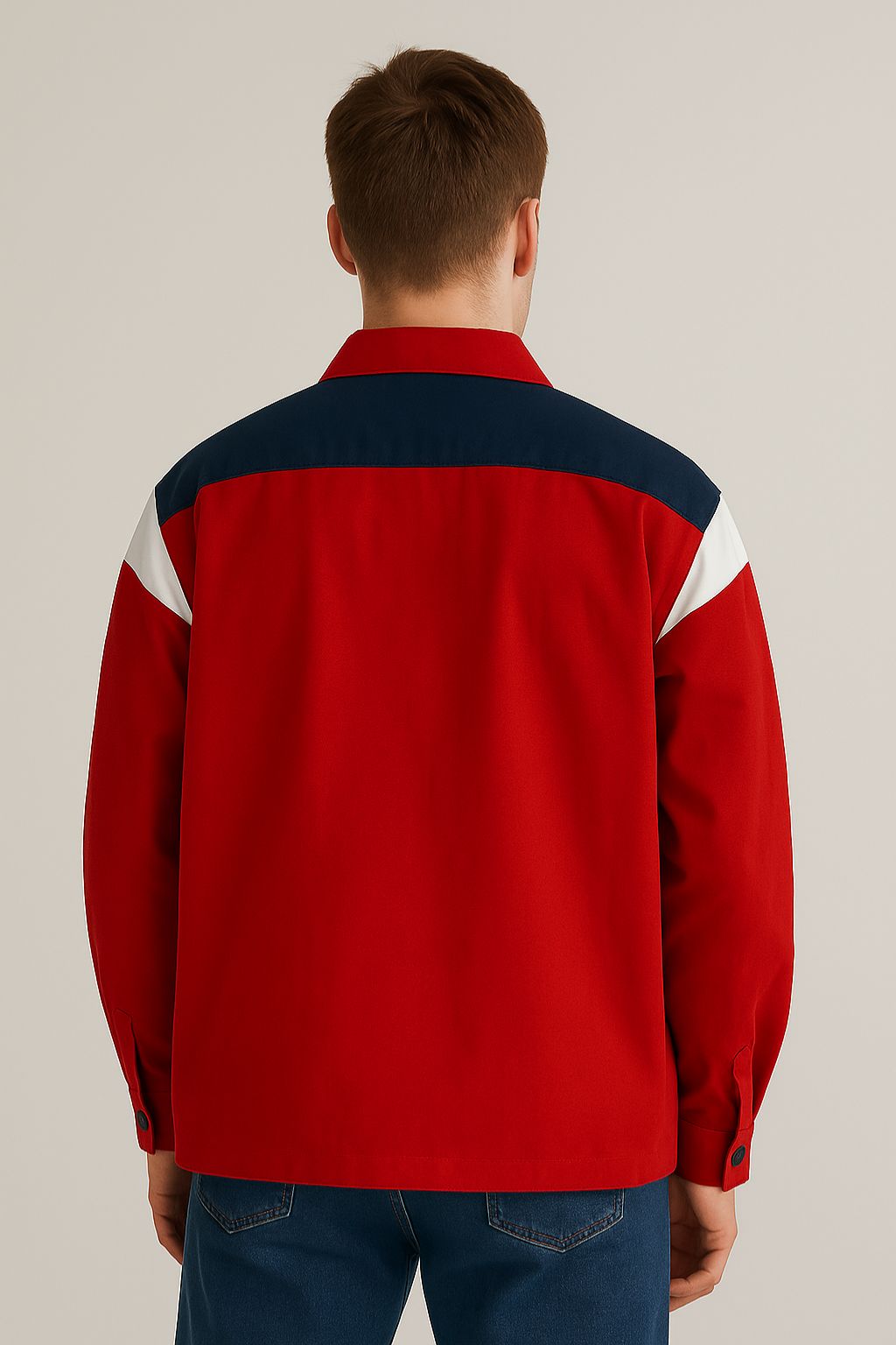Atri Red Loose Fit Jacket