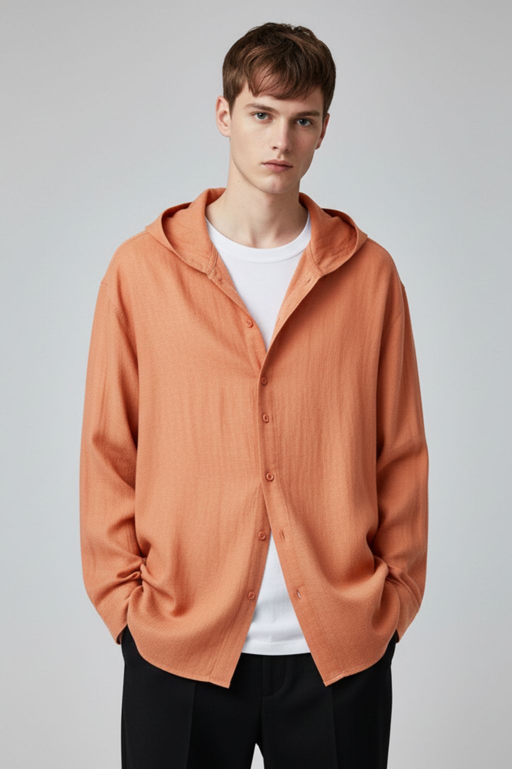 Men's Hooded Shirt Full Sleeve
