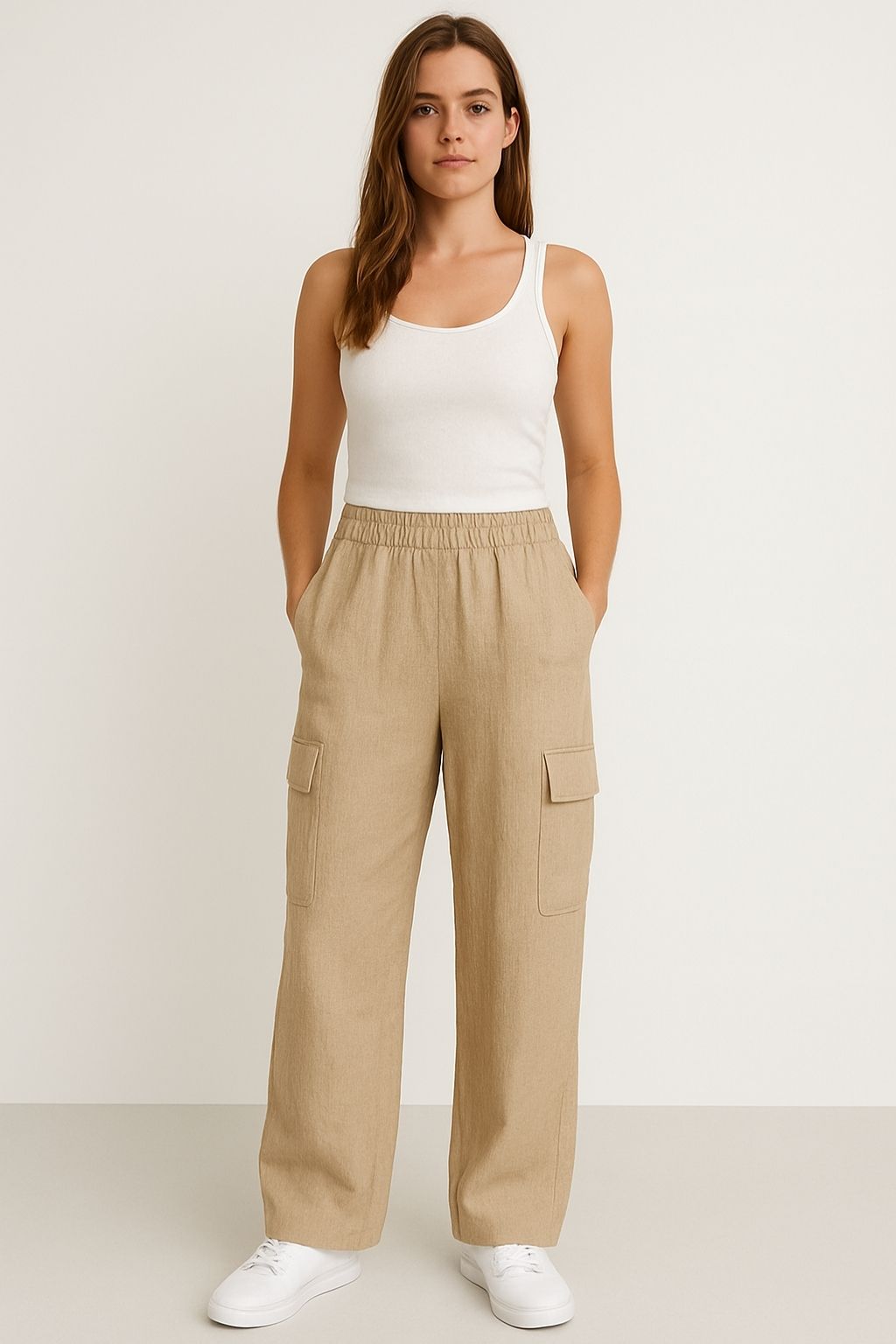 Women’s Linen Cargo Pants