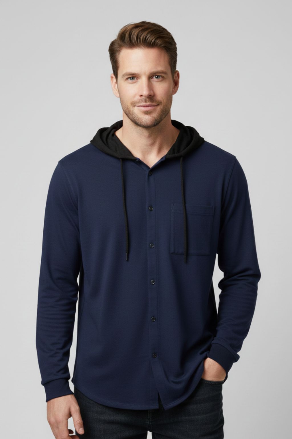 Urban Hybrid Hooded Shirt for Men