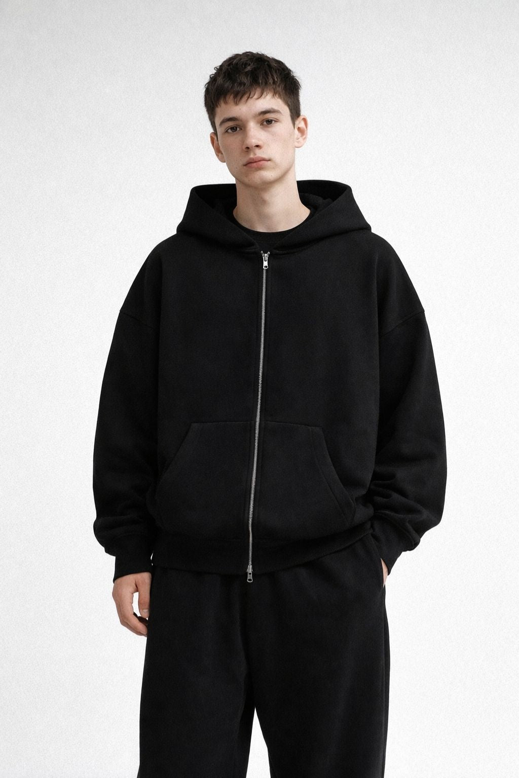 Oversized Zipper Hoodie Jacket for Men