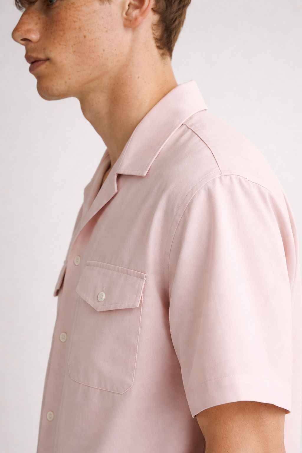 Men’s Pink Cuban Collar Co-ord Set – Loose Fit Shirt & Trouser