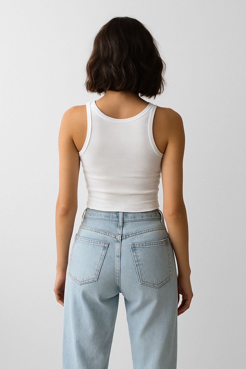 Ribbed Crop Tank Top