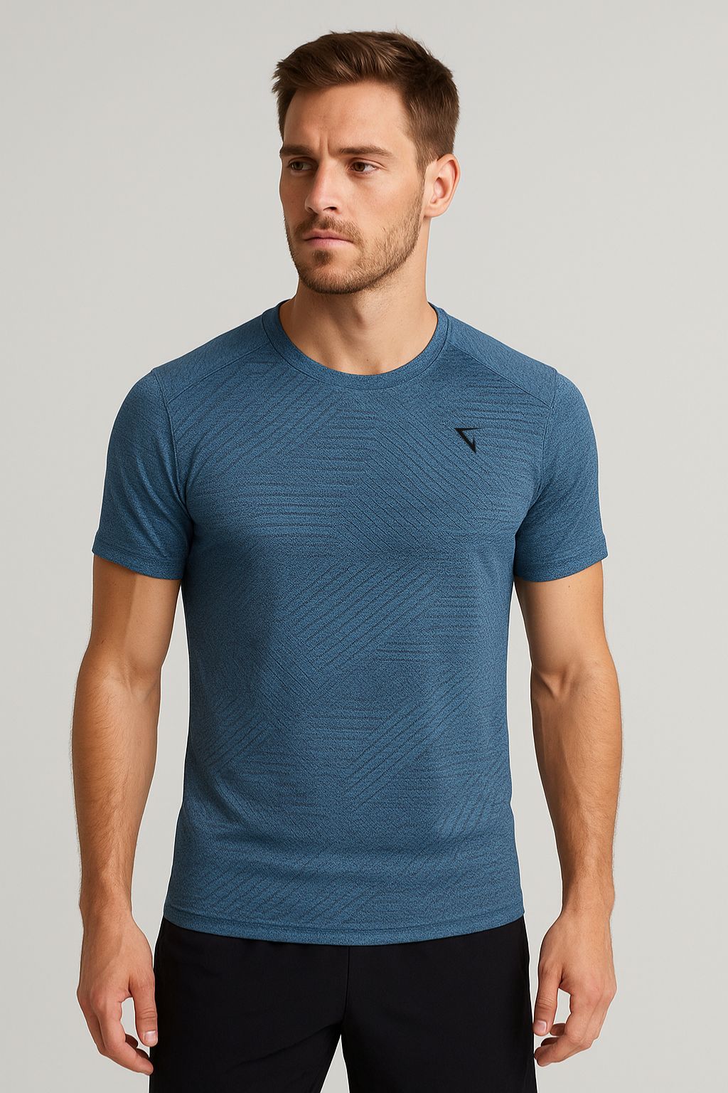 Men’s Textured Performance Crew Neck T-Shirt