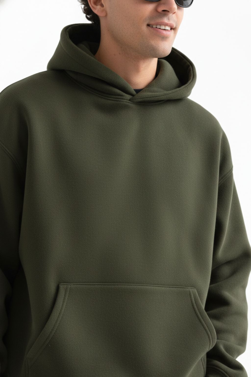 500 GSM Dark Olive Green Oversized Hoodie