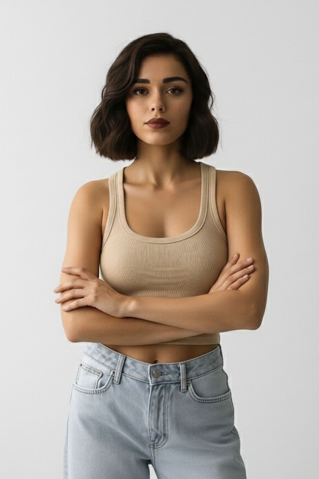 Ribbed Crop Tank Top