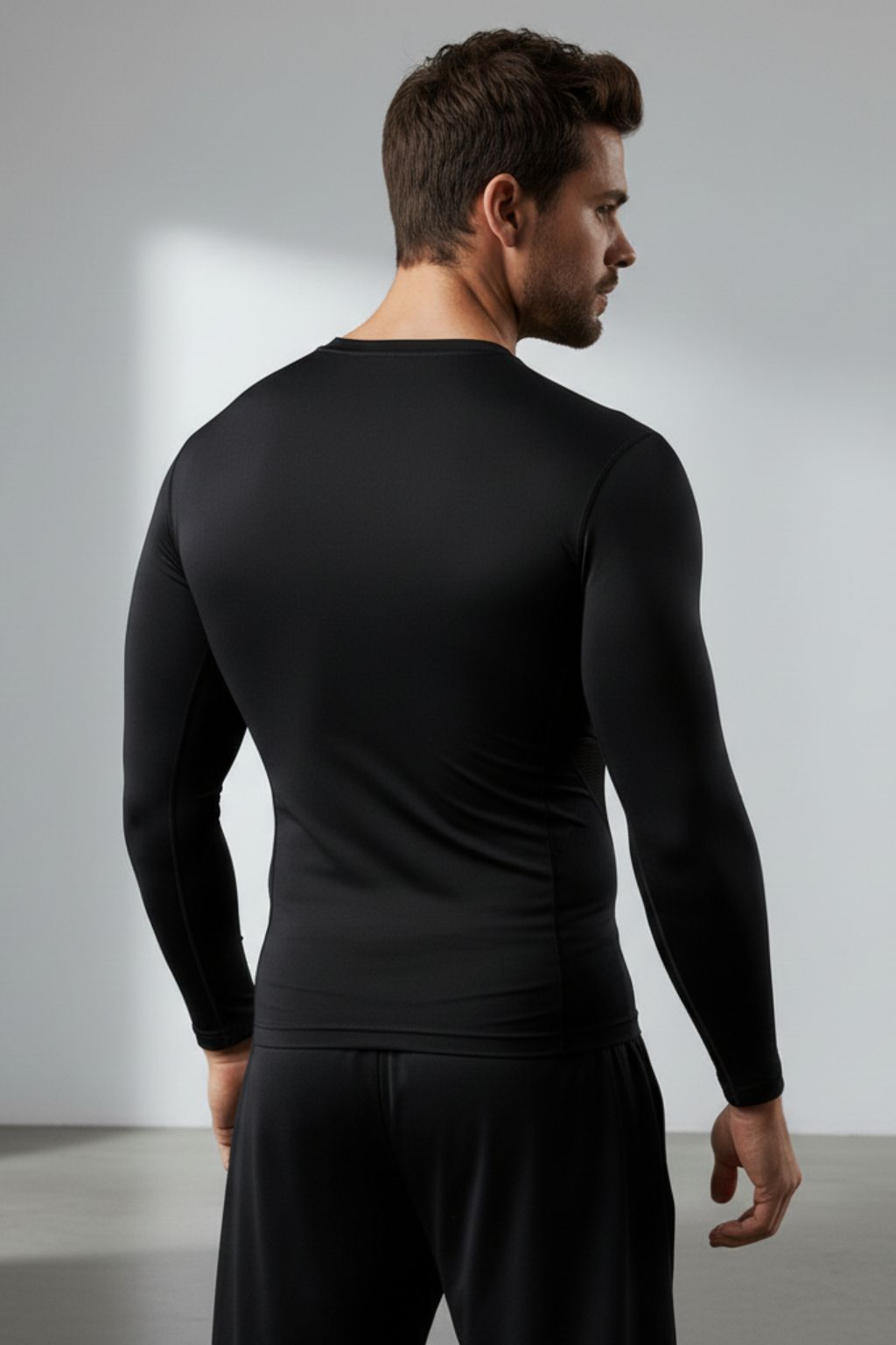 Men’s Nylon Stretch Compression Full Sleeve T-Shirt