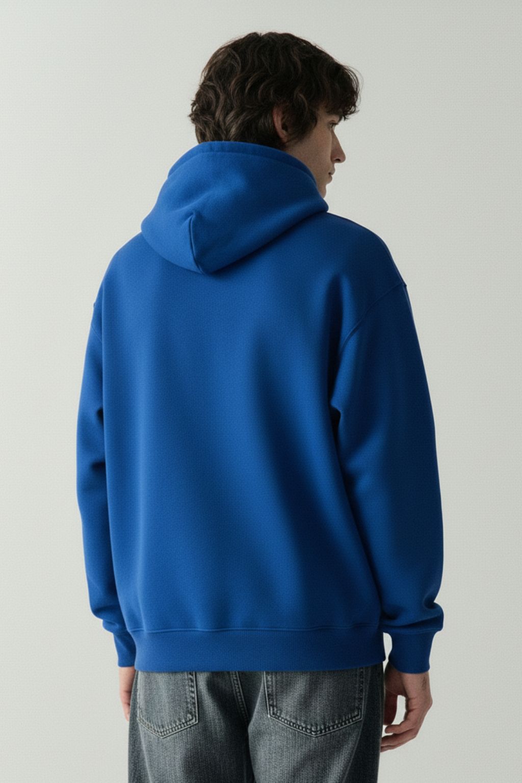 500 GSM Blue Oversized Hoodie