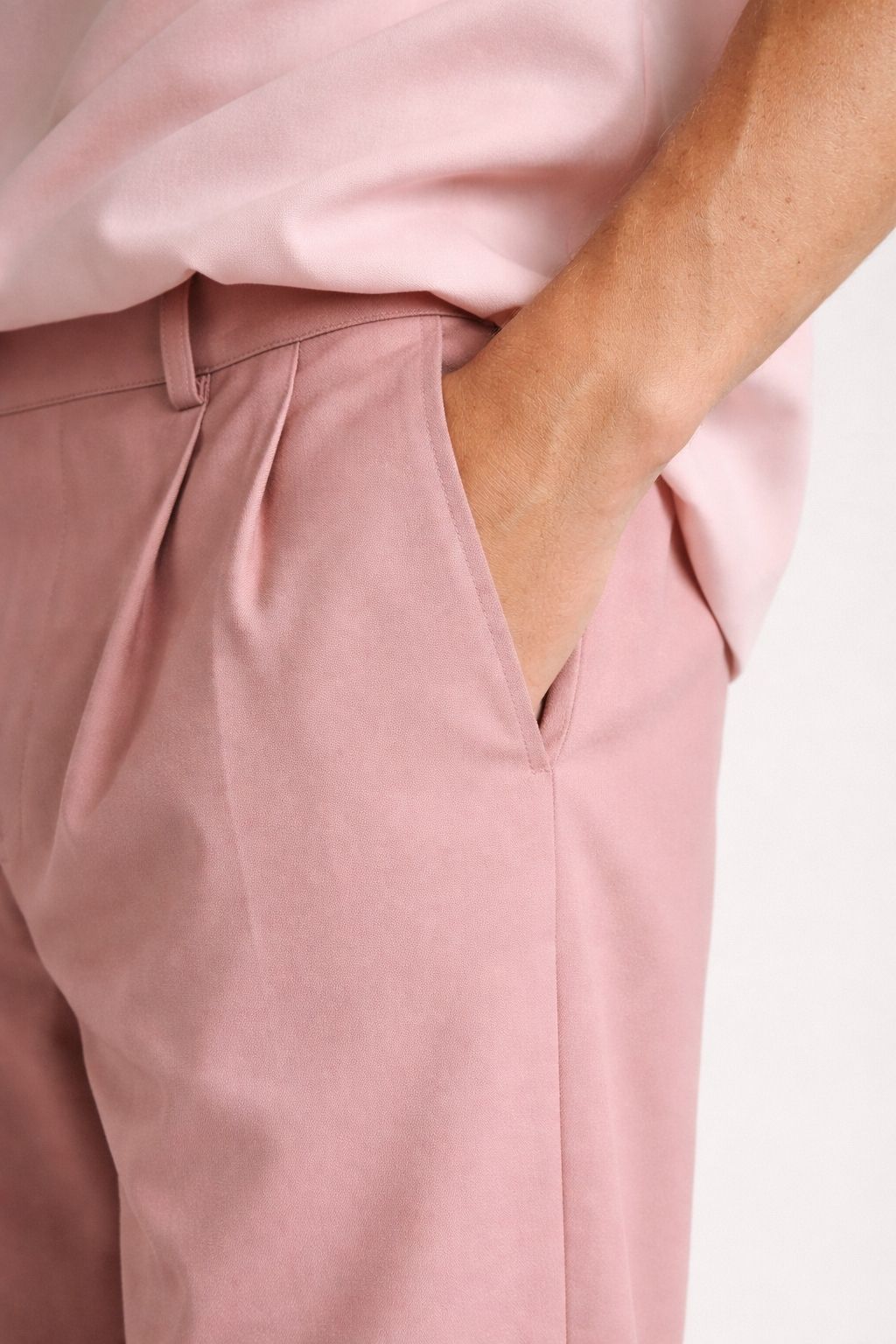 Men’s Pink Cuban Collar Co-ord Set – Loose Fit Shirt & Trouser