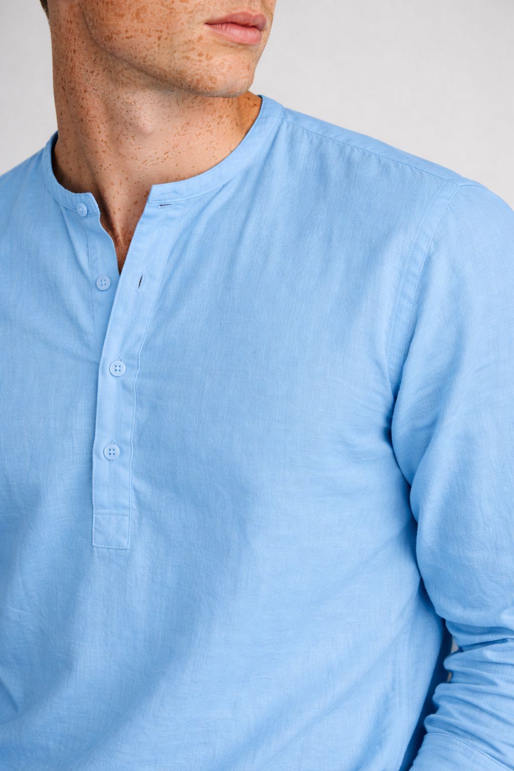 Men’s Full Sleeve Quarter Button Kurta Shirt