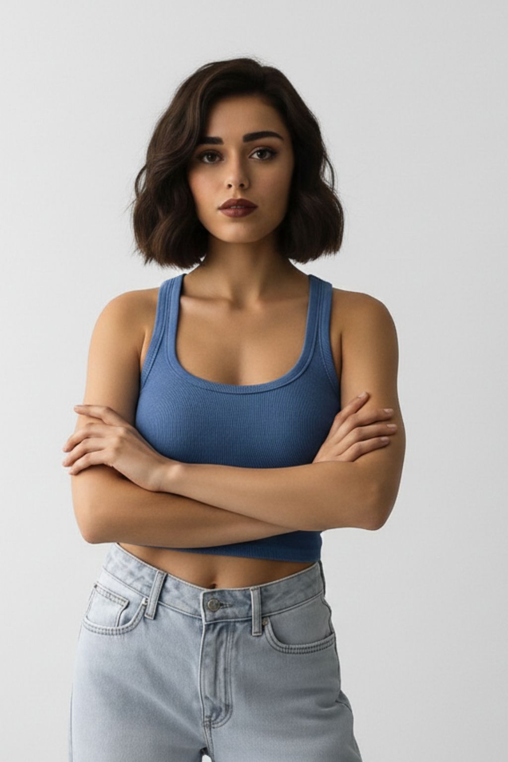 Ribbed Crop Tank Top