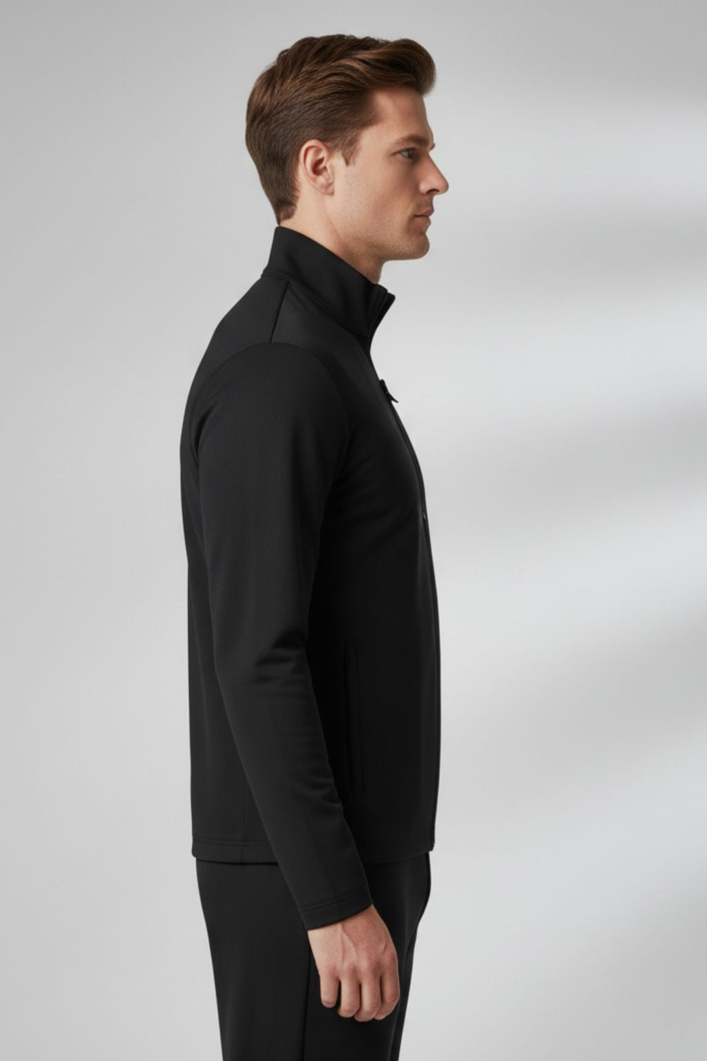 Men’s Nylon Stretch Performance Zip-Up Jacket