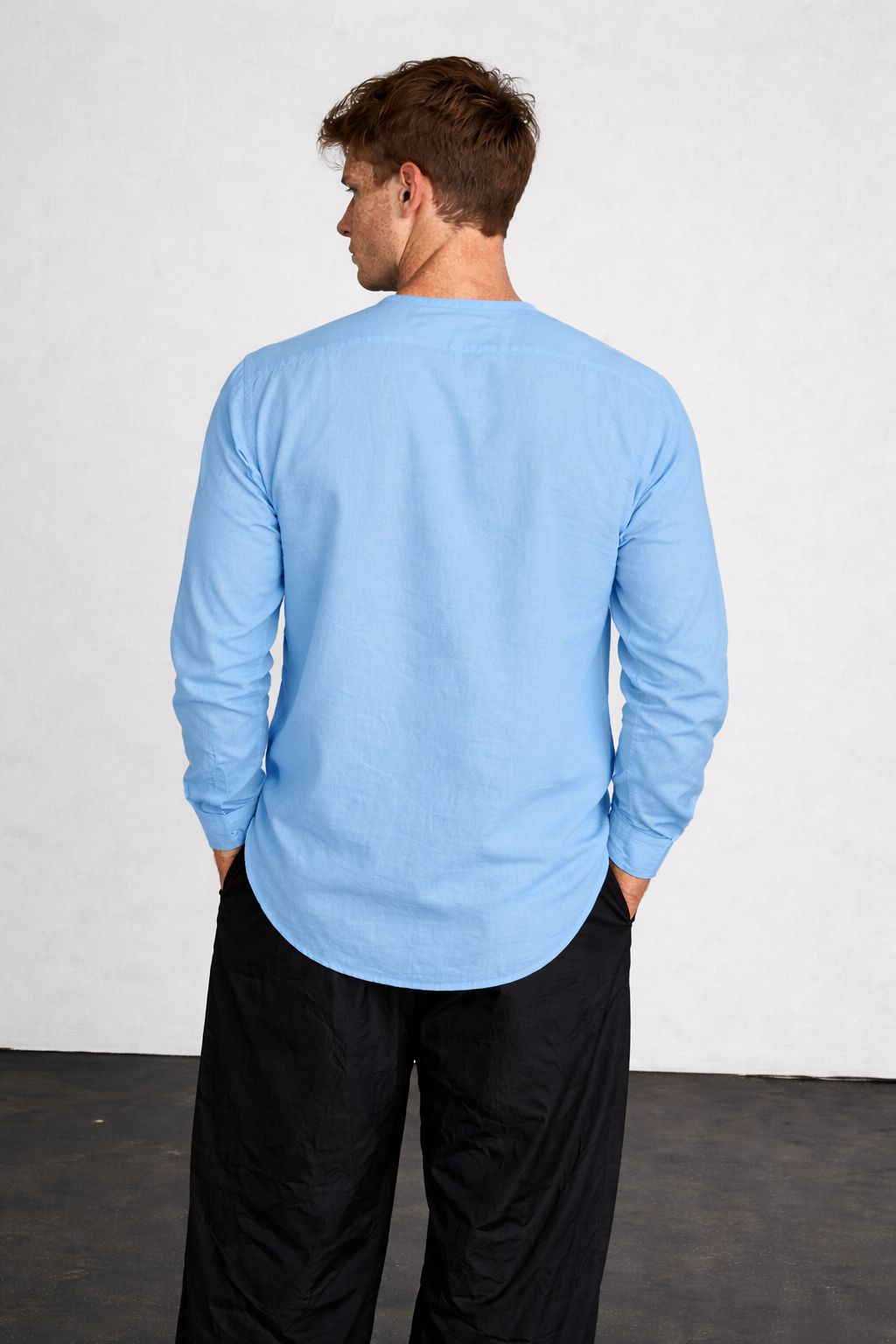 Men’s Full Sleeve Quarter Button Kurta Shirt