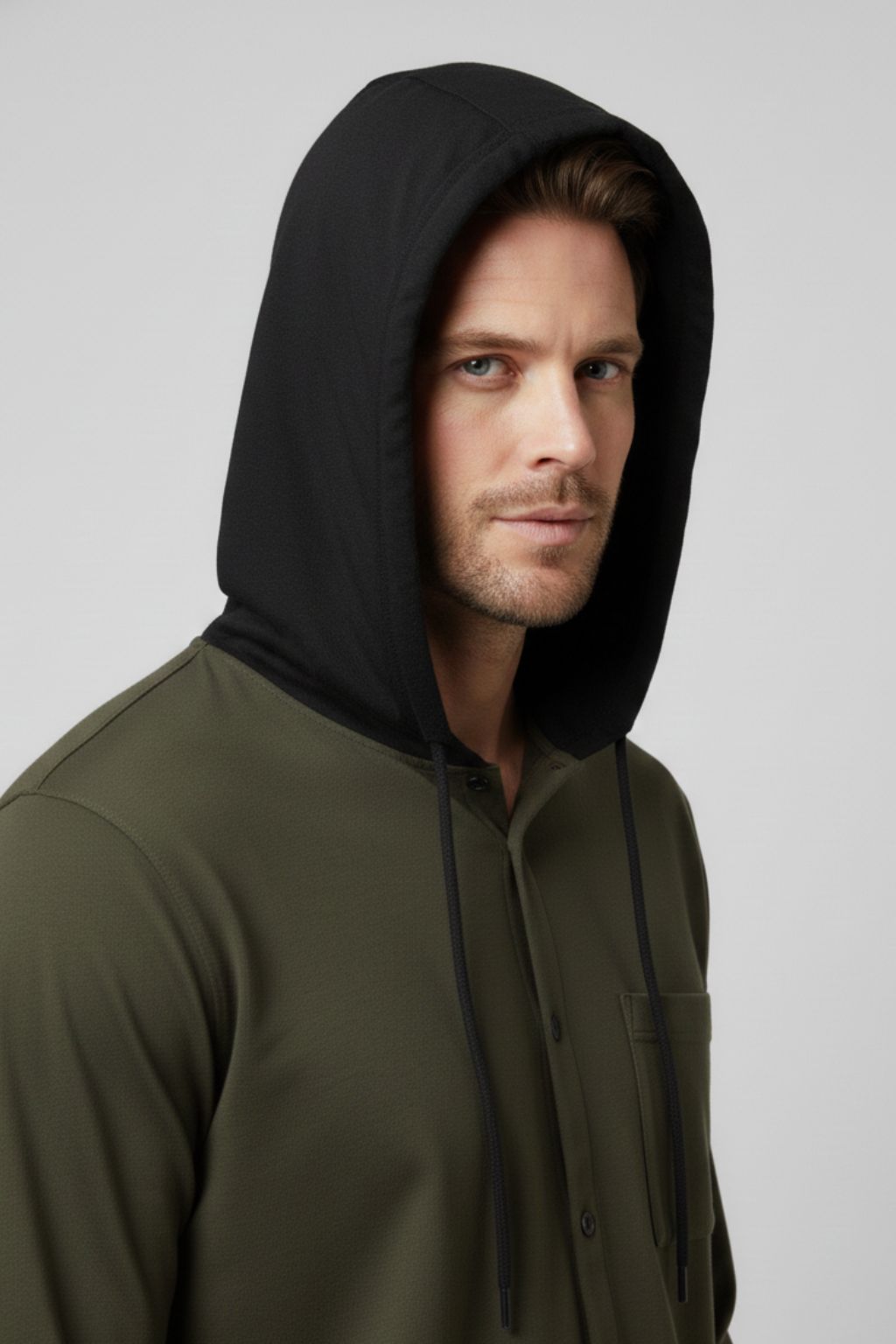 Urban Hybrid Hooded Shirt for Men