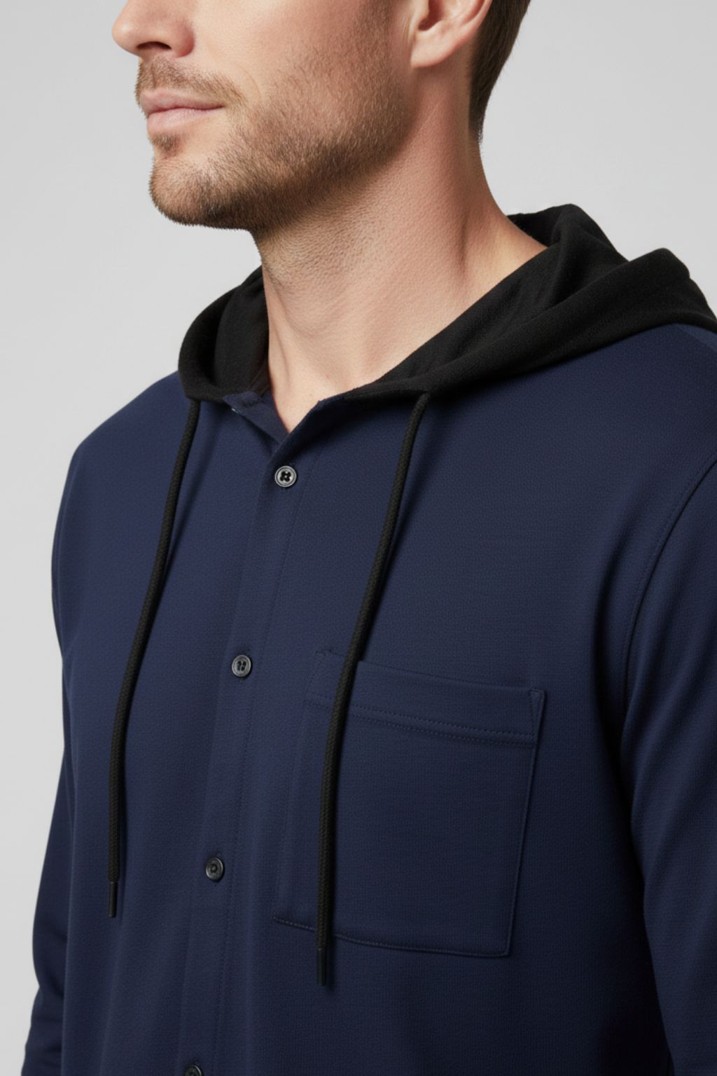 Urban Hybrid Hooded Shirt for Men