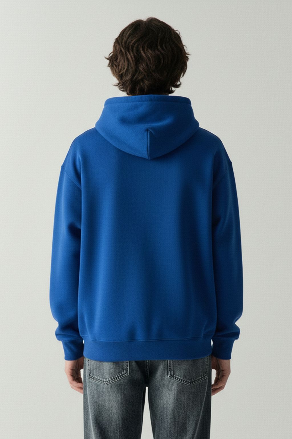 500 GSM Blue Oversized Hoodie