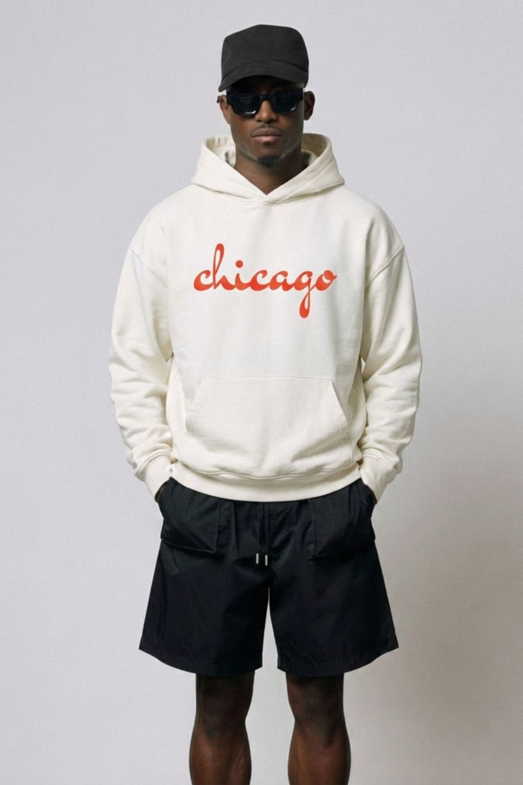 Chicago Off White Printed Hoodie